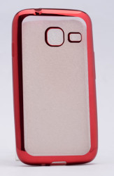 Galaxy J1 Mini Kılıf Zore Lazer Kaplama Silikon Kırmızı