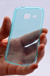Galaxy J1 Mini Kılıf Zore Ultra İnce Silikon Kapak 0.2 mm Mavi