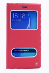 Galaxy J2 Prime Kılıf Zore Dolce Kapaklı Kılıf Kırmızı