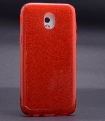 Galaxy J330 Pro Kılıf Zore Shining Silikon Kırmızı