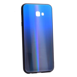 Galaxy J4 Plus Kılıf Zore Friz Cam Kapak Mavi