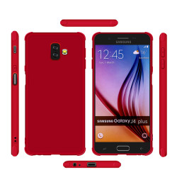 Galaxy J4 Plus Kılıf Zore Neva Silikon Kırmızı
