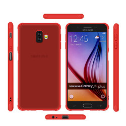 Galaxy J4 Plus Kılıf Zore Odyo Silikon Kırmızı