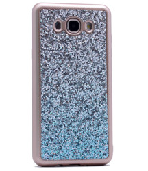 Galaxy J5 2016 Kılıf Zore Simli Kırçıllı Silikon Mavi