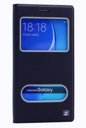 Galaxy J5 2016 Kılıf Zore Dolce Kapaklı Kılıf Siyah