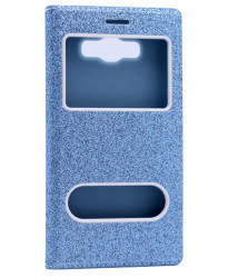 Galaxy J5 2016 Kılıf Zore Simli Dolce Kapaklı Kılıf Mavi