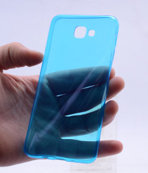 Galaxy J5 Prime Kılıf Zore Ultra İnce Silikon Kapak 0.2 mm Mavi