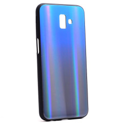 Galaxy J6 Plus Kılıf Zore Friz Cam Kapak Mavi
