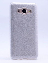 Galaxy J7 2016 Kılıf Zore Shining Silikon Gümüş