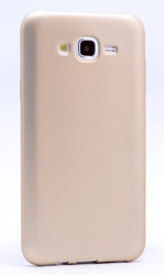 Galaxy J7 Kılıf Zore Premier Silikon Kapak Gold
