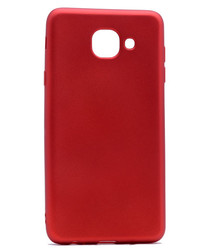 Galaxy J7 Max Kılıf Zore Premier Silikon Kapak Kırmızı