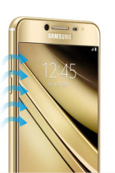 Galaxy J7 Prime Zore Kenarları Kırılmaya Dayanıklı Cam Ekran Koruyucu Gold
