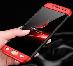 Galaxy J730 Pro Kılıf Zore Ays Kapak Siyah-Kırmızı
