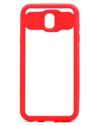 Galaxy J730 Pro Kılıf Zore Buttom Kapak Kırmızı