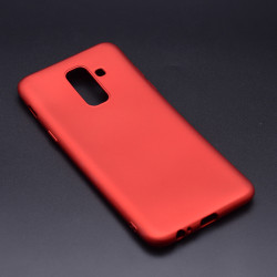 Galaxy J8 Kılıf Zore Premier Silikon Kapak Kırmızı