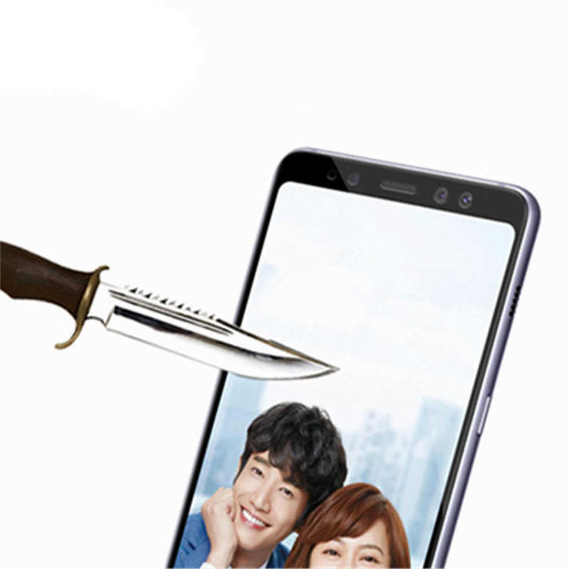 Galaxy J8 Zore Kenarları Kırılmaya Dayanıklı Cam Ekran Koruyucu - 3