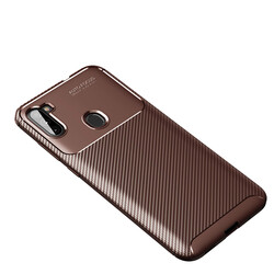 Galaxy M11 Case Zore Negro Silicon Cover Brown