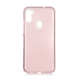 Galaxy M11 Case Zore Shining Silicon Rose Gold