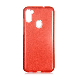 Galaxy M11 Case Zore Shining Silicon Red