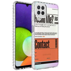 Galaxy M12 Case Airbag Edge Colorful Patterned Silicone Zore Elegans Cover NO6