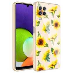 Galaxy M12 Case Camera Protected Patterned Hard Silicone Zore Epoksi Cover NO2