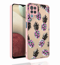 Galaxy M12 Case Patterned Camera Protected Glossy Zore Nora Cover NO1