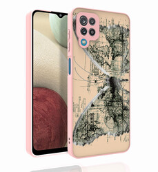 Galaxy M12 Case Patterned Camera Protected Glossy Zore Nora Cover NO4