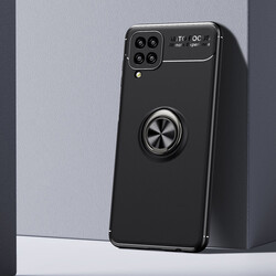 Galaxy M12 Case Zore Ravel Silicon Cover Black