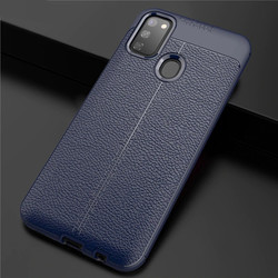 Galaxy M21 Case Zore Niss Silicon Cover Navy blue