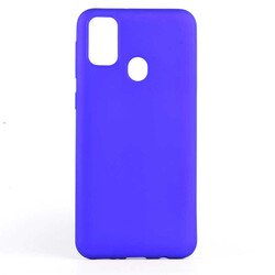 Galaxy M21 Case Zore Premier Silicon Cover Saks Blue