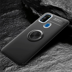 Galaxy M21 Case Zore Ravel Silicon Cover Black