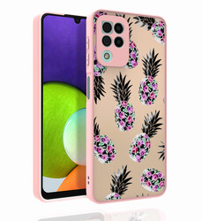 Galaxy M22 Case Patterned Camera Protected Glossy Zore Nora Cover NO1