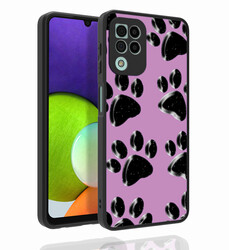 Galaxy M22 Case Patterned Camera Protected Glossy Zore Nora Cover NO3