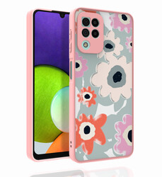 Galaxy M22 Case Patterned Camera Protected Glossy Zore Nora Cover NO5