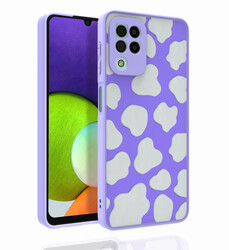 Galaxy M22 Case Patterned Camera Protected Glossy Zore Nora Cover NO6