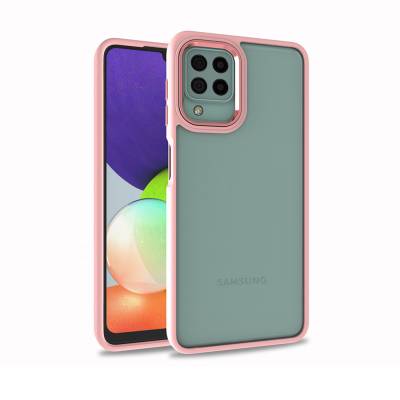 Galaxy M22 Case Zore Flora Cover Rose Gold