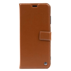 Galaxy M22 Case Zore Kar Deluxe Cover Case Brown