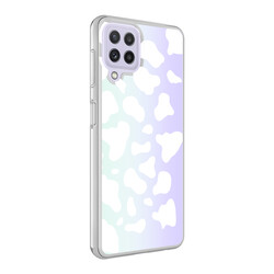 Galaxy M22 Case Zore M-Blue Patterned Cover Cow No2
