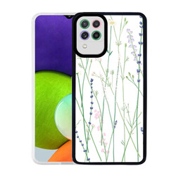 Galaxy M22 Case Zore M-Fit Patterned Cover Flower No4