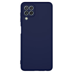 Galaxy M22 Case Zore Mara Lansman Cover Navy blue