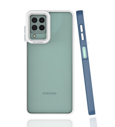Galaxy M22 Case Zore Mima Cover Navy blue