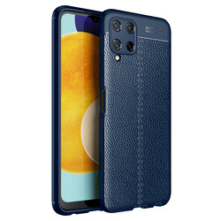 Galaxy M22 Case Zore Niss Silikon Cover Navy blue