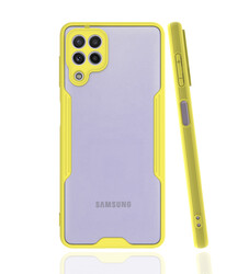 Galaxy M22 Case Zore Parfe Cover Yellow