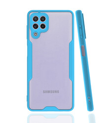 Galaxy M22 Case Zore Parfe Cover Blue