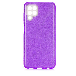 Galaxy M22 Case Zore Shining Silicon Purple