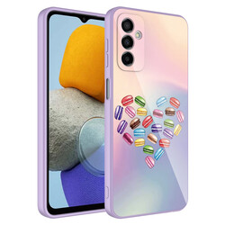 Galaxy M23 Case Camera Protected Patterned Hard Silicone Zore Epoxy Cover NO1