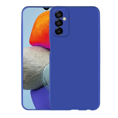 Galaxy M23 Case Zore Premier Silicon Cover Saks Blue