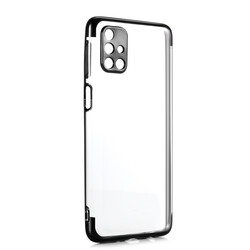 Galaxy M31S Case Zore Dört Köşeli Lazer Silicon Cover Black