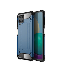 Galaxy M32 Case Zore Crash Silicon Cover Blue