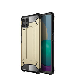 Galaxy M32 Case Zore Crash Silicon Cover Gold
